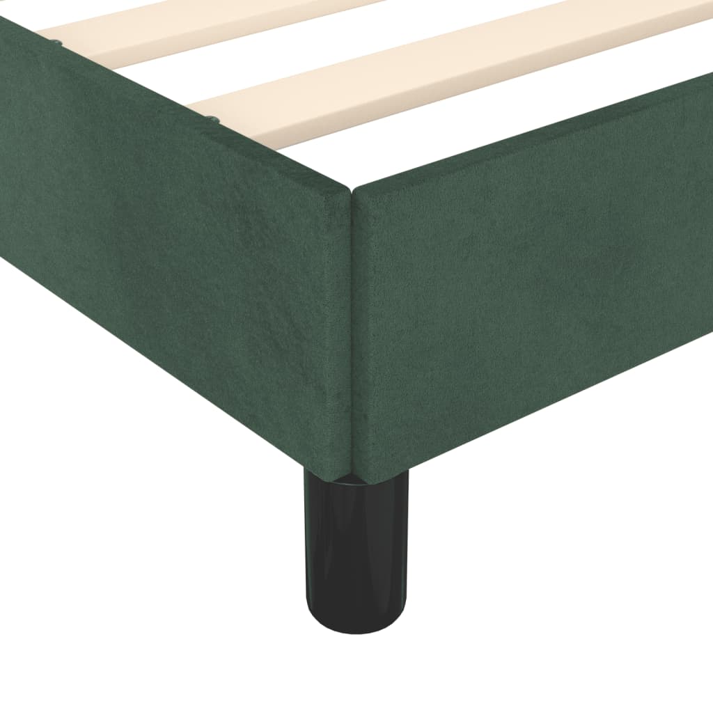 vidaXL Estrutura de cama 90x190 cm veludo verde-escuro