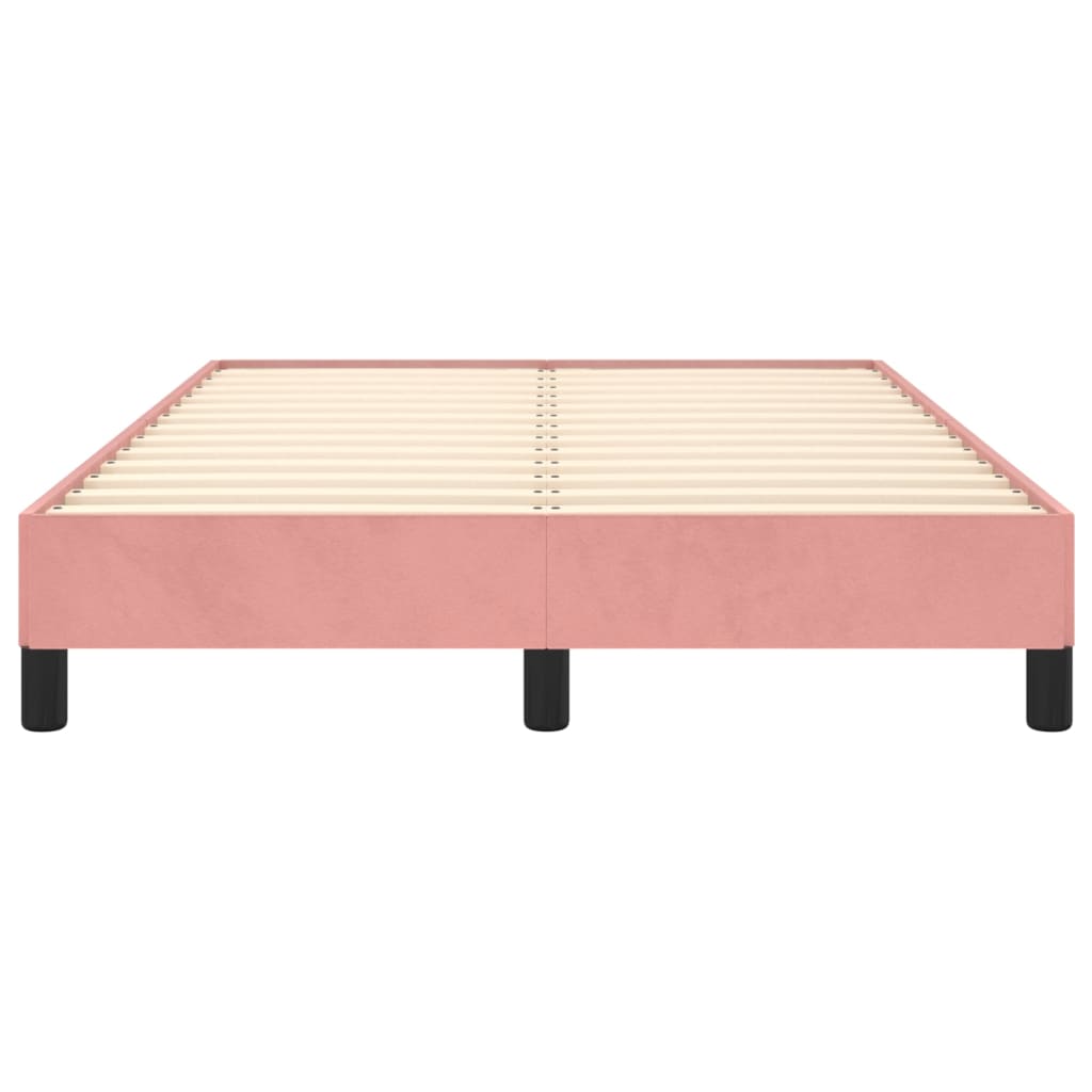 vidaXL Estrutura de cama 120x200 cm veludo rosa