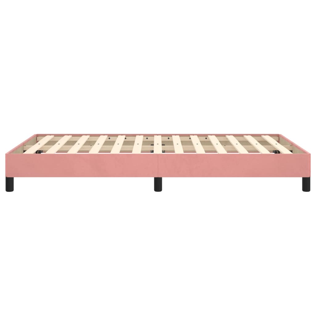 vidaXL Estrutura de cama 120x200 cm veludo rosa