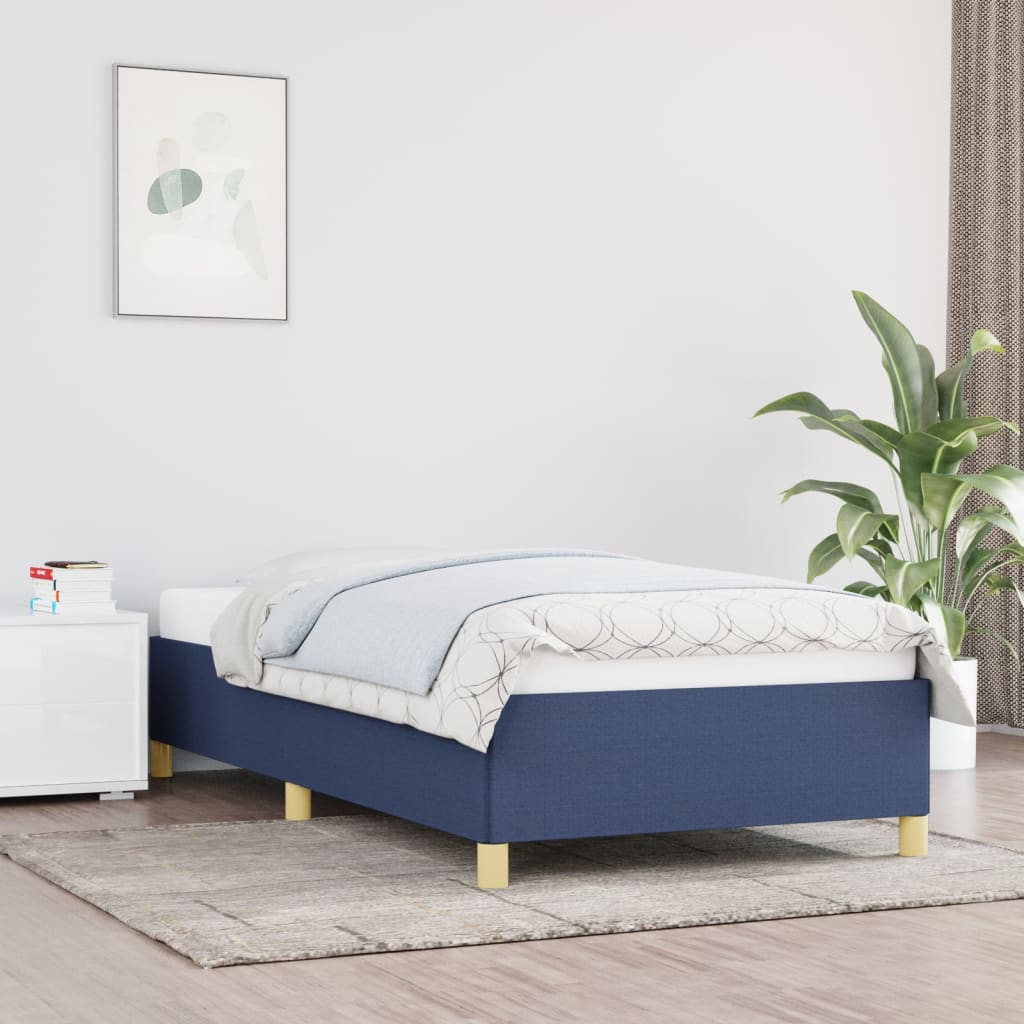 vidaXL Estrutura de cama 90x200 cm tecido azul