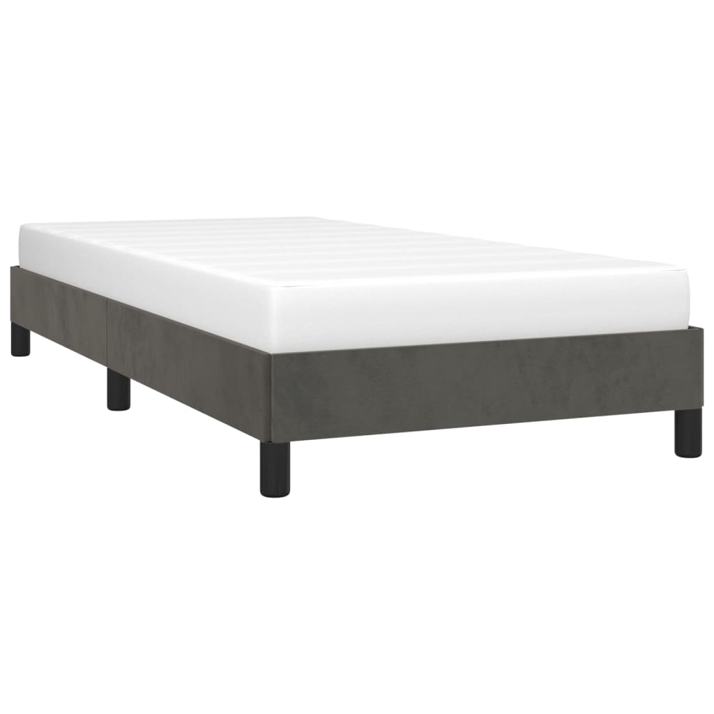 vidaXL Estrutura de cama 80x200 cm veludo cinzento-escuro