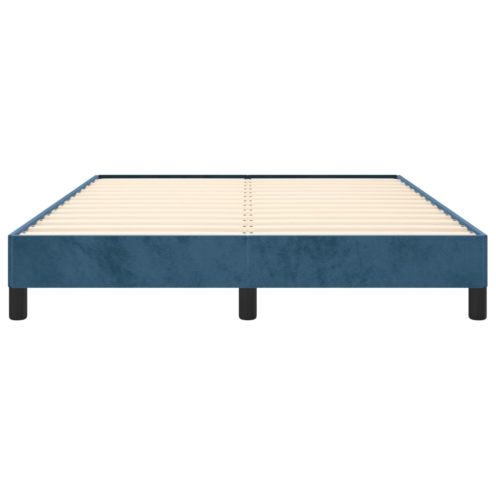 vidaXL Estrutura de cama 140x190 cm veludo azul-escuro