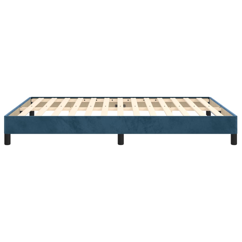 vidaXL Estrutura de cama 140x190 cm veludo azul-escuro