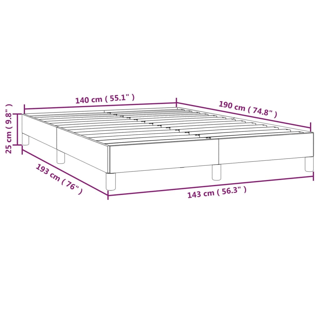 vidaXL Estrutura de cama 140x190 cm veludo azul-escuro