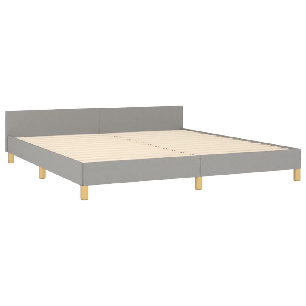 vidaXL Estrutura de cama 160x200 cm tecido cinzento-claro