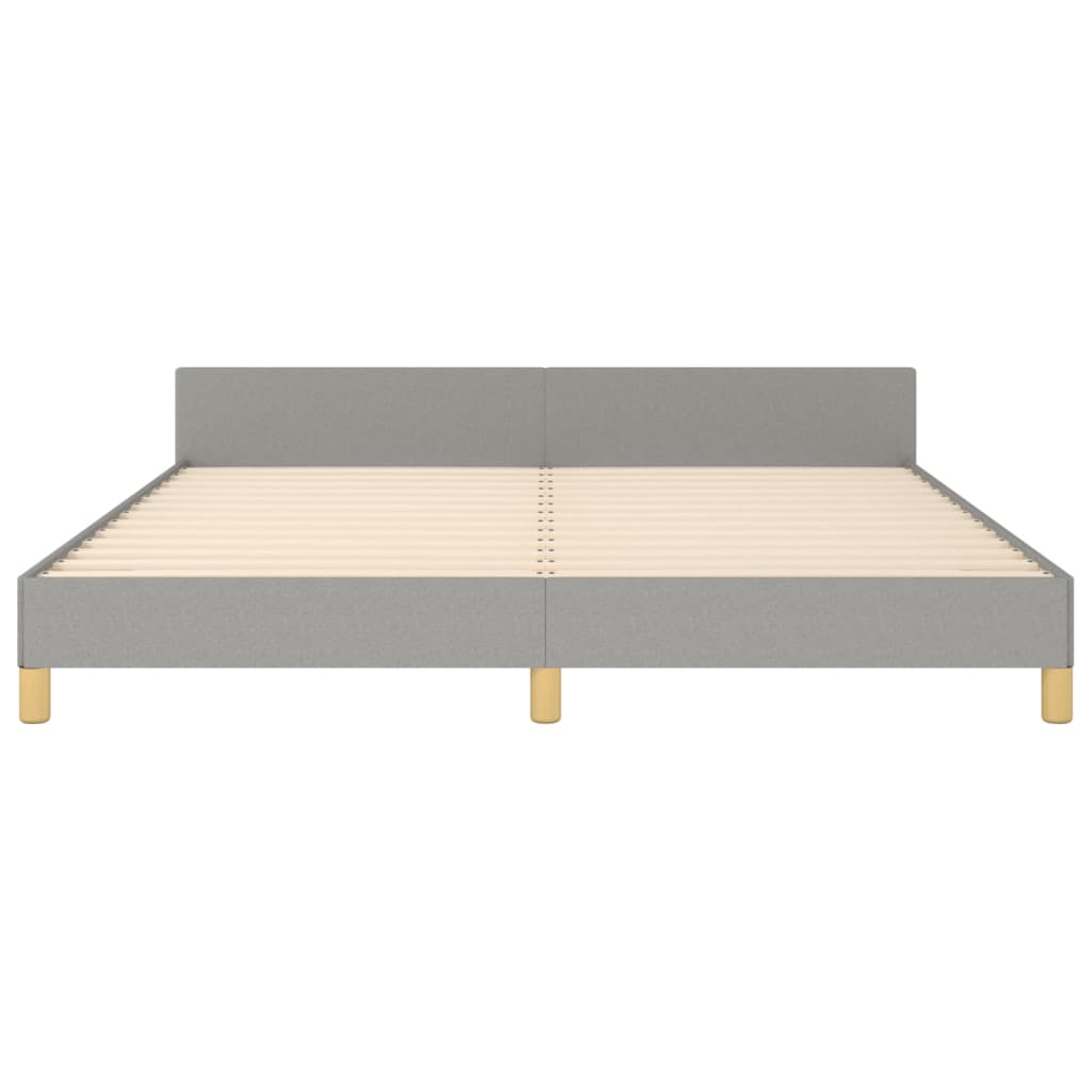 vidaXL Estrutura de cama 160x200 cm tecido cinzento-claro