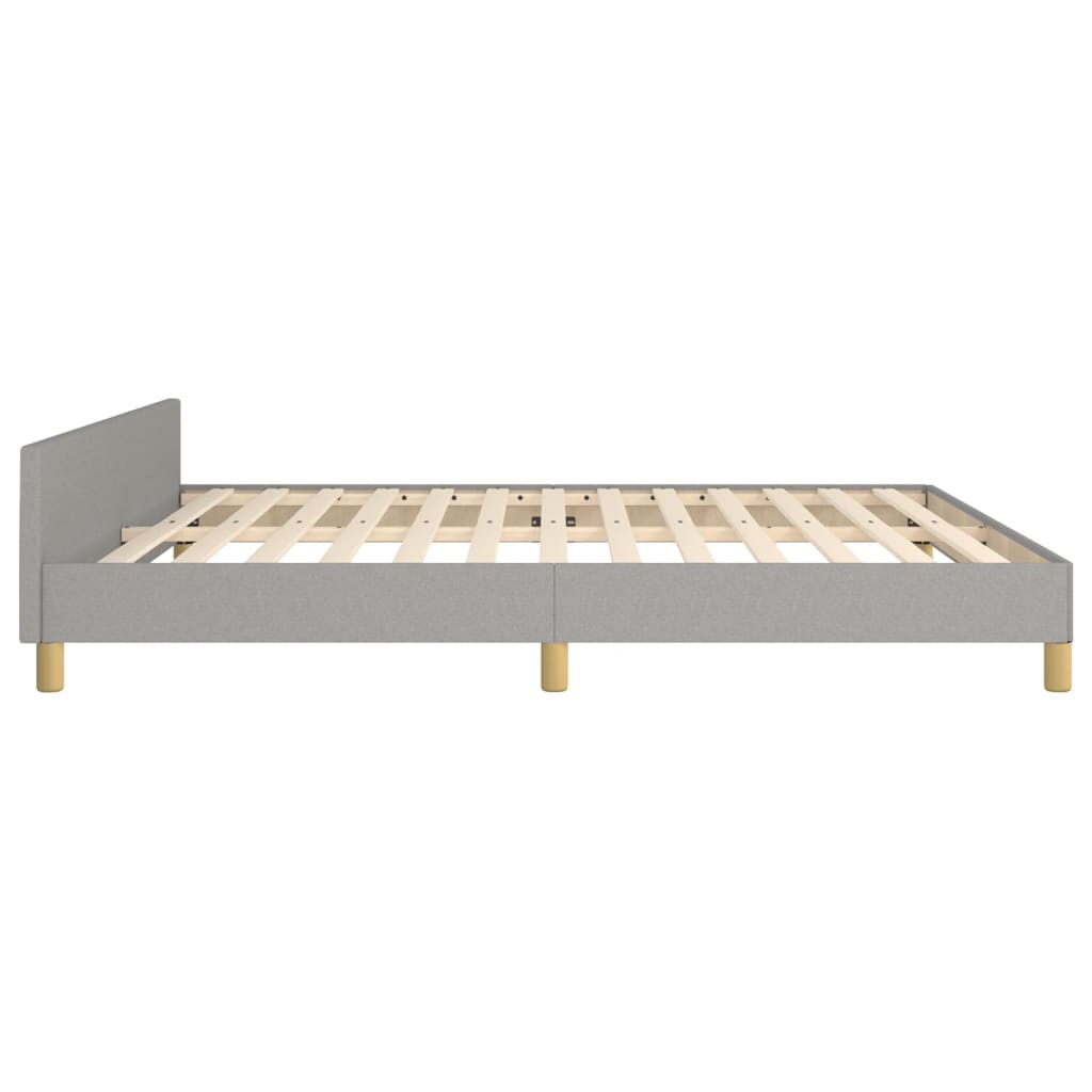 vidaXL Estrutura de cama 160x200 cm tecido cinzento-claro