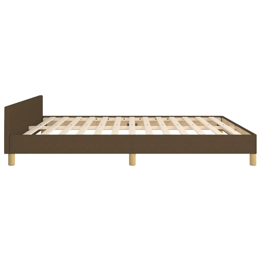 vidaXL Estrutura de cama 180x200 cm tecido castanho-escuro