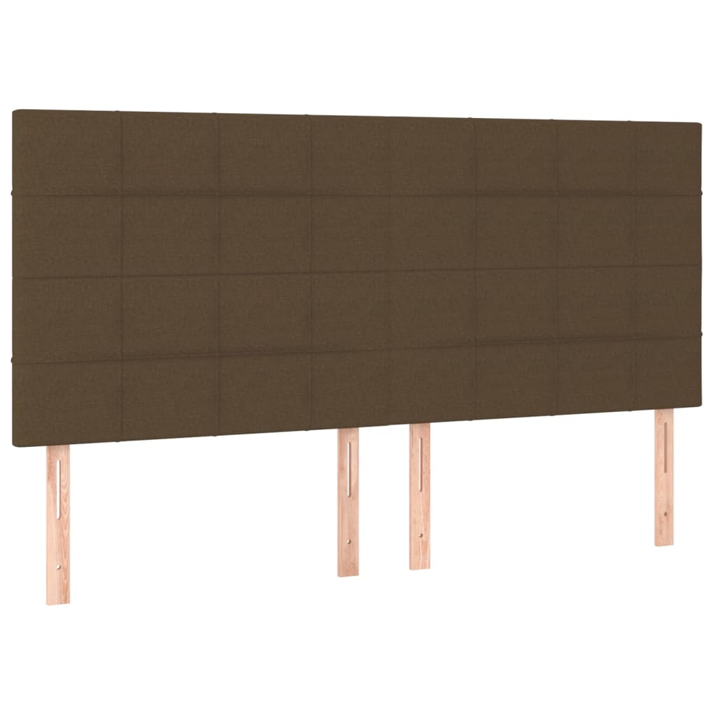 vidaXL Estrutura de cama 180x200 cm tecido castanho-escuro