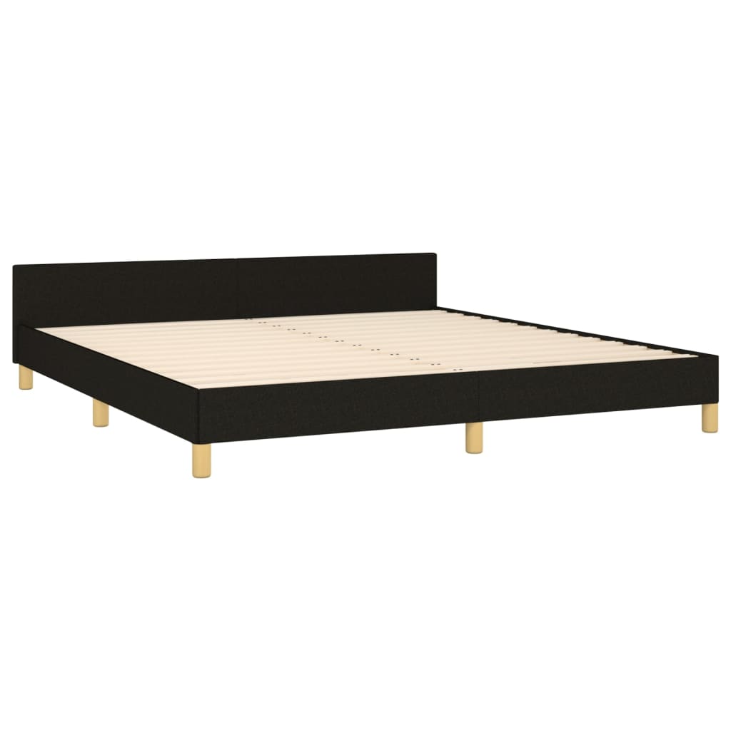 vidaXL Estrutura de cama 160x200 cm tecido preto