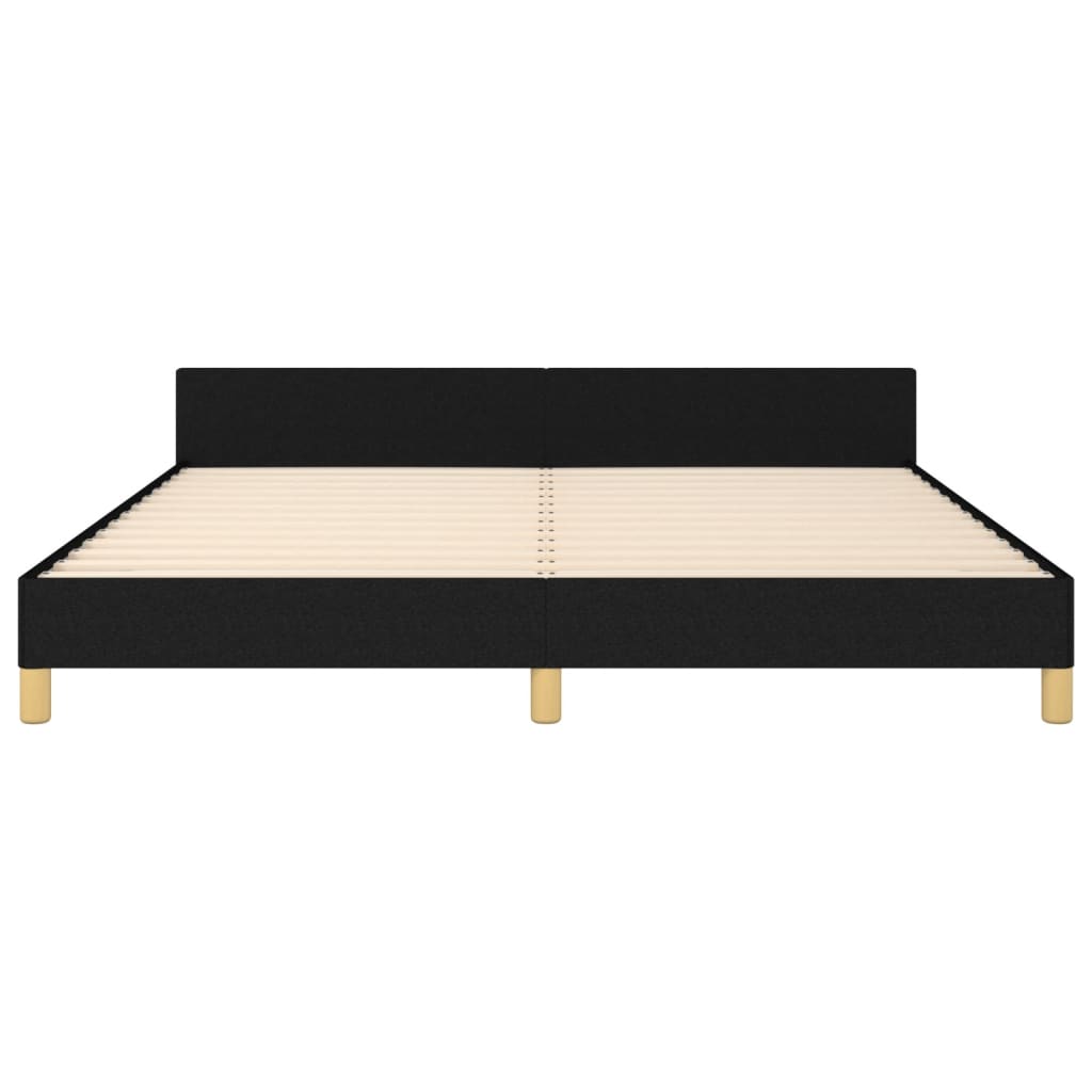 vidaXL Estrutura de cama 160x200 cm tecido preto