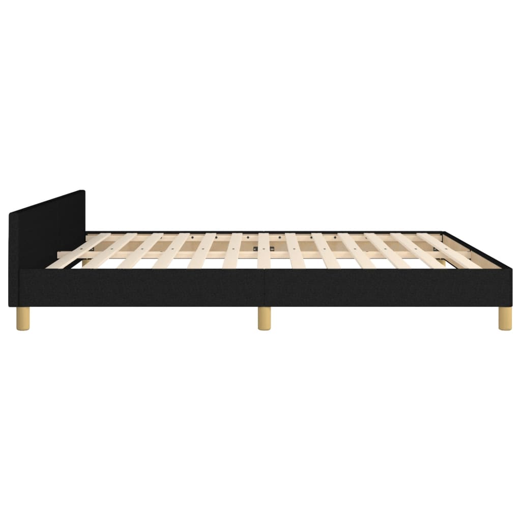 vidaXL Estrutura de cama 160x200 cm tecido preto