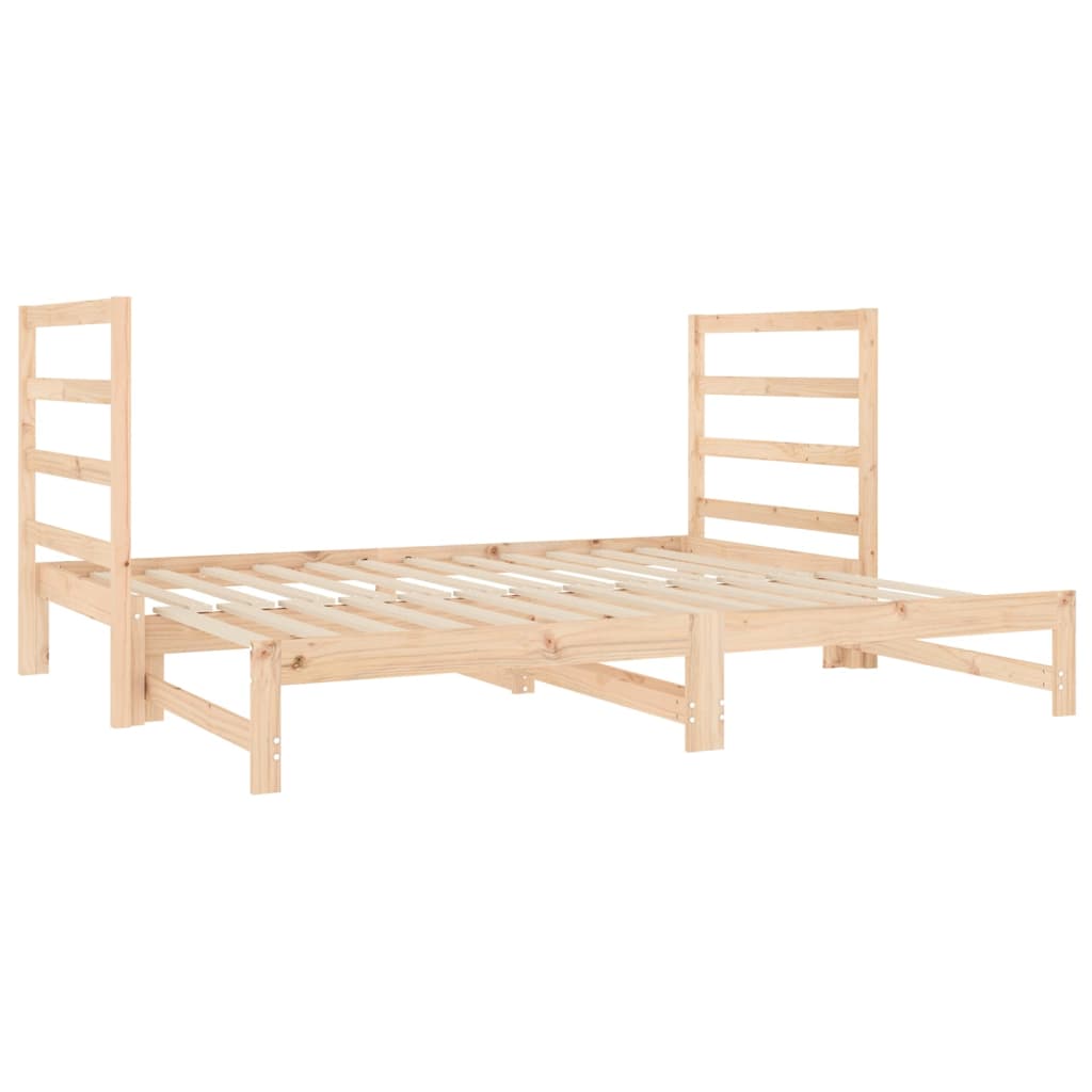 vidaXL Estrutura sofá-cama de puxar 2x(90x190) cm pinho maciço