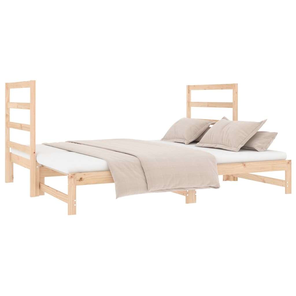 vidaXL Estrutura sofá-cama de puxar 2x(90x190) cm pinho maciço