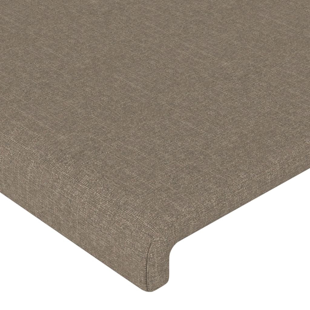 vidaXL Estrutura cama cabeceira 140x190 cm tecido castanho-acinzentado