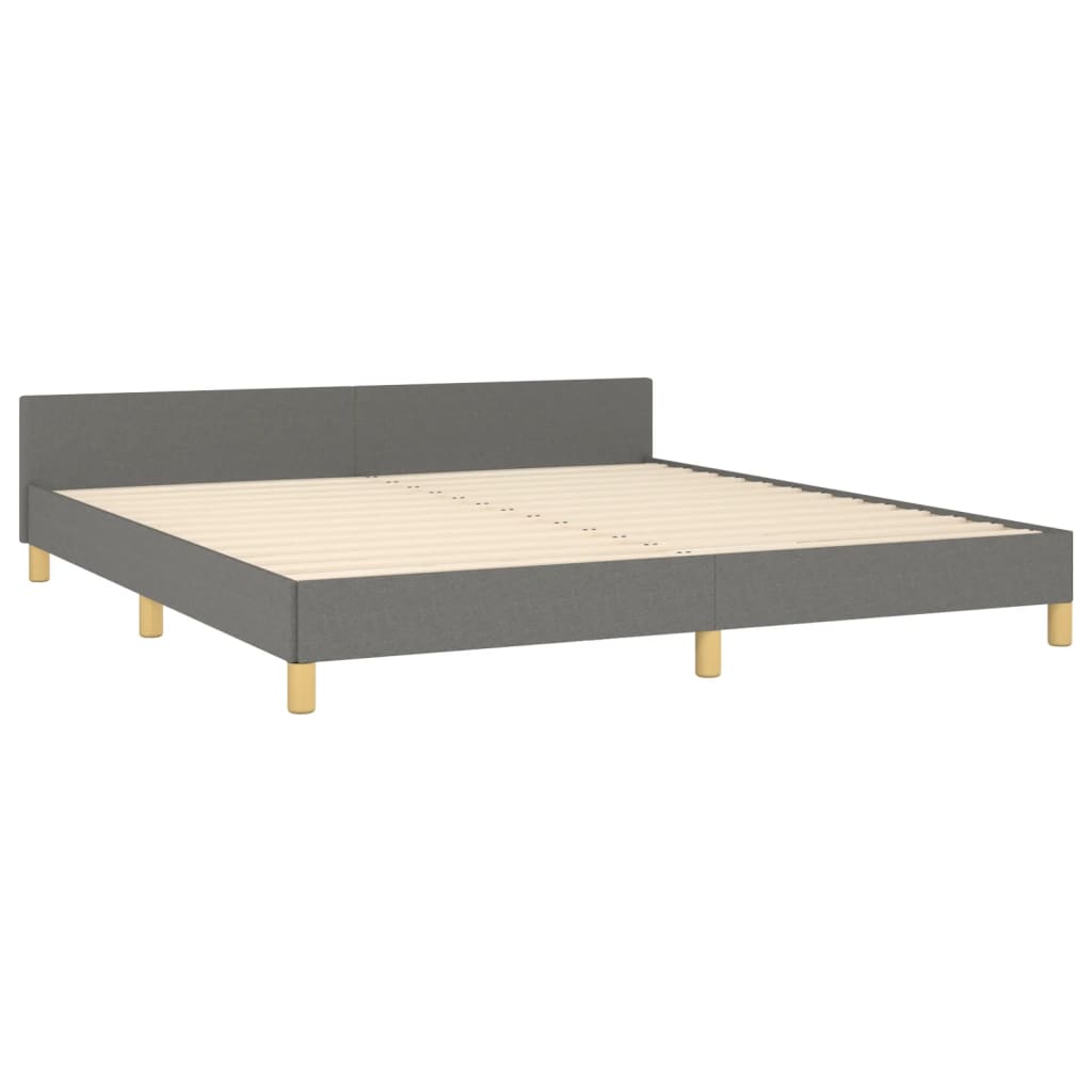 vidaXL Estrutura de cama 180x200 cm tecido cinzento-escuro