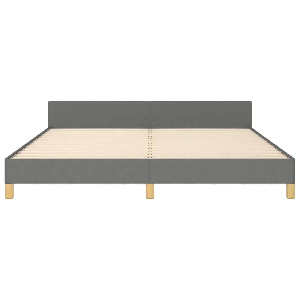 vidaXL Estrutura de cama 180x200 cm tecido cinzento-escuro