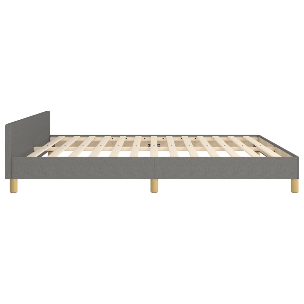 vidaXL Estrutura de cama 180x200 cm tecido cinzento-escuro