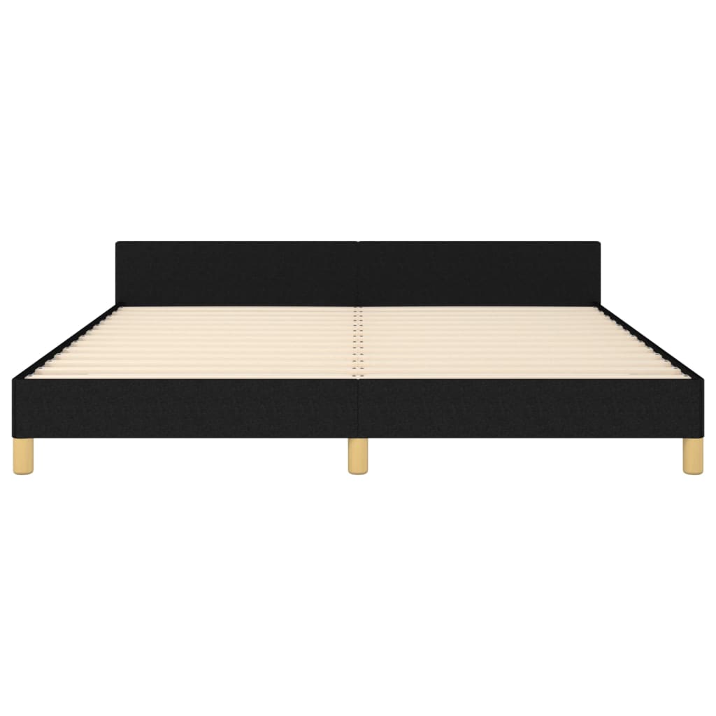 vidaXL Estrutura de cama 180x200 cm tecido preto