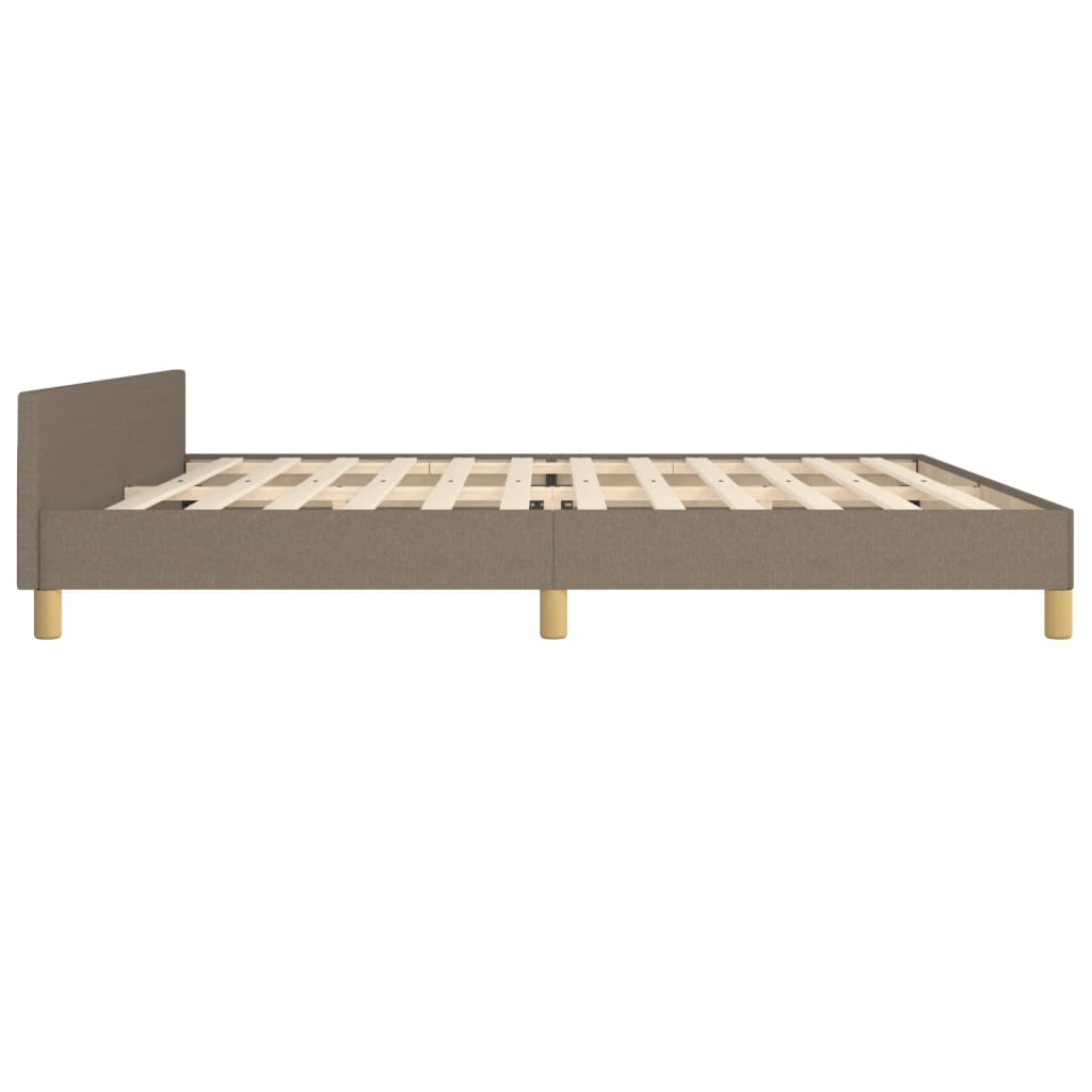 vidaXL Estrutura cama cabeceira 200x200 cm tecido castanho-acinzentado