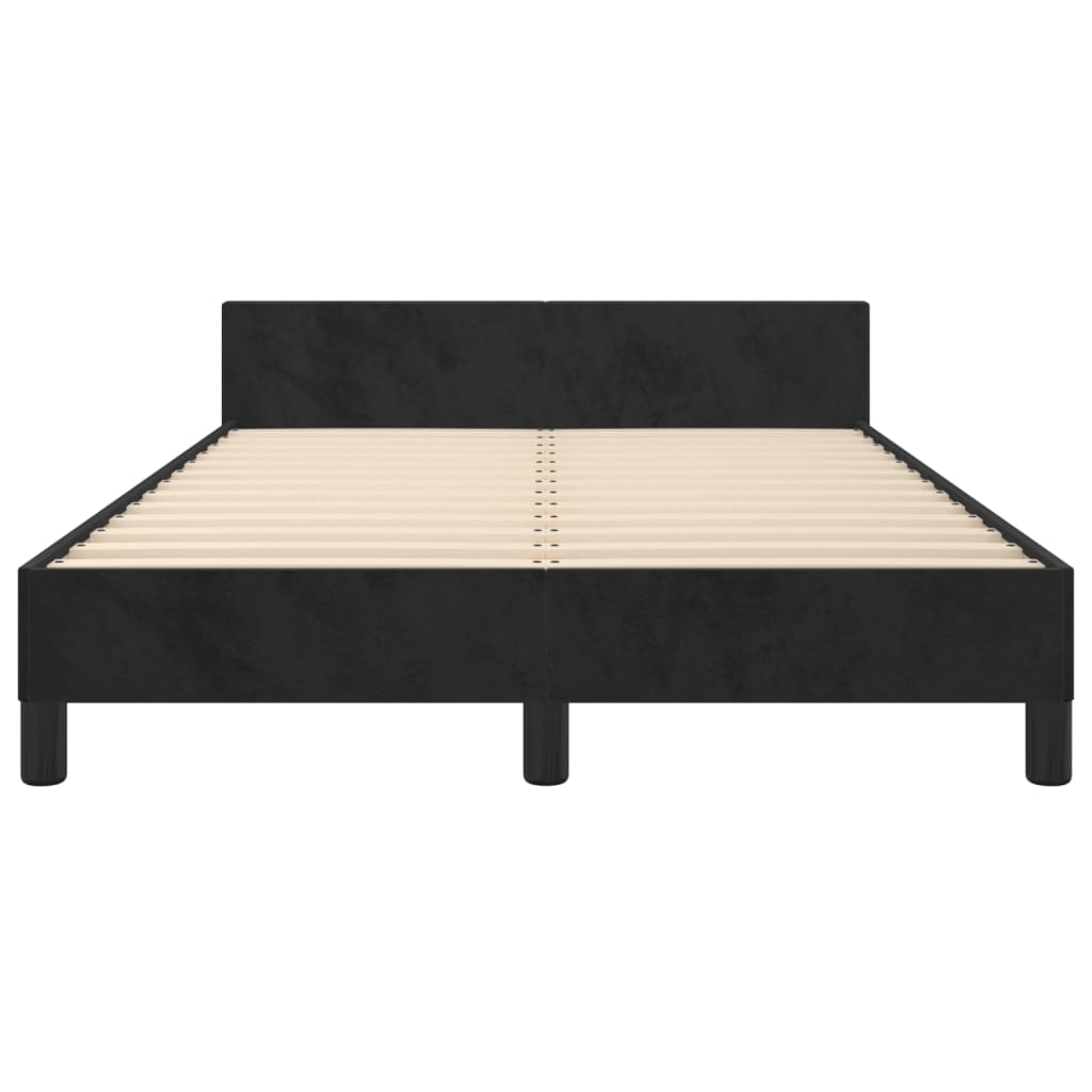 vidaXL Estrutura de cama c/ cabeceira 120x200 cm veludo preto