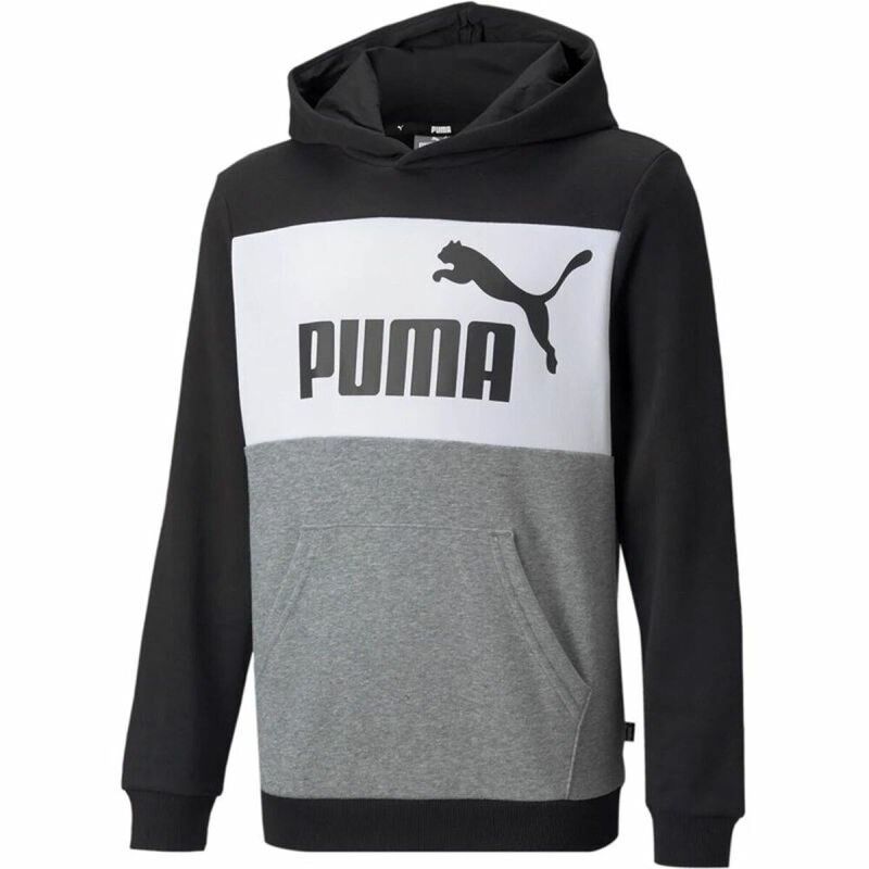 Puma|Polar com Capuz Criança Puma Essential Colorblock Preto Puma|Polar com Capuz Criança Puma Essential Colorblock Preto
