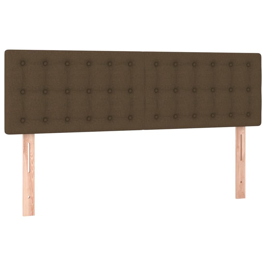 vidaXL Cama com molas/colchão 140x190 cm tecido castanho-escuro