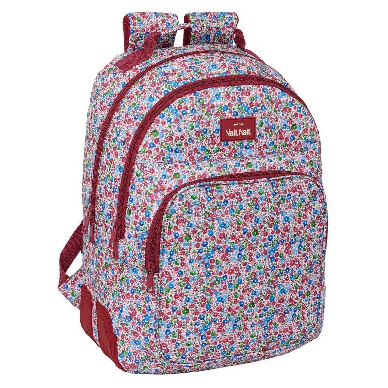 Nait Nait|Mochila Escolar Nait Nait Flowers Castanho-avermelhado 32 x 42 x 15 cm Nait Nait|Mochila Escolar Nait Nait Flowers Castanho-avermelhado 32 x 42 x 15 cm