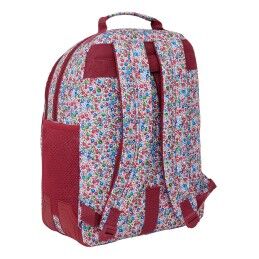 Nait Nait|Mochila Escolar Nait Nait Flowers Castanho-avermelhado 32 x 42 x 15 cm