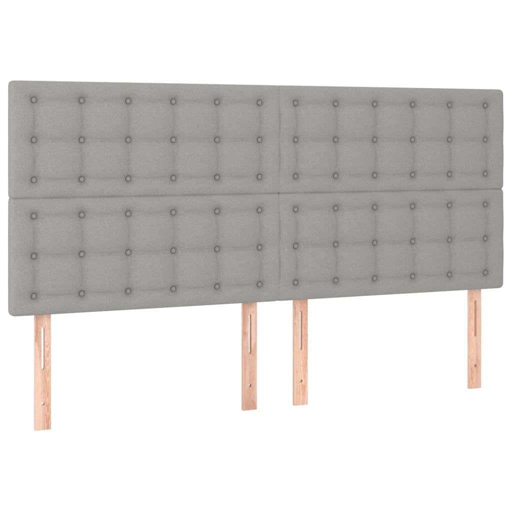 vidaXL Cama com molas/colchão 180x200 cm tecido cinzento-claro