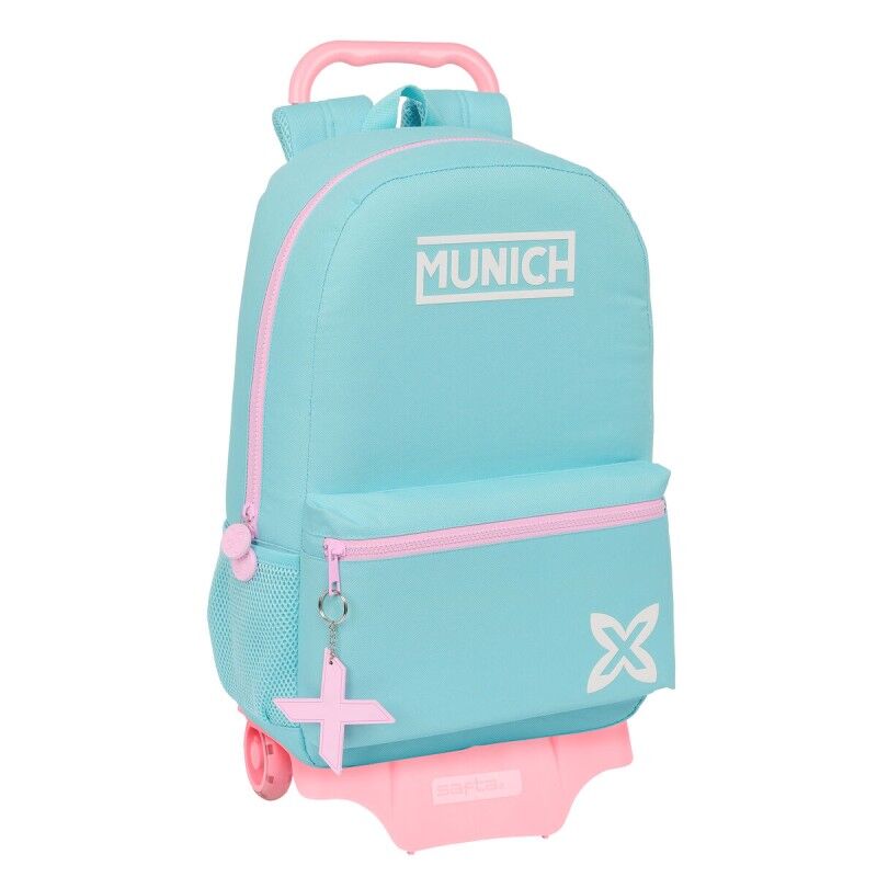 Munich|Mochila Escolar com Rodas Munich Heaven Celeste 30 x 46 x 14 cm Munich|Mochila Escolar com Rodas Munich Heaven Celeste 30 x 46 x 14 cm