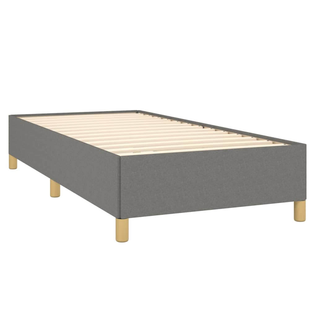 vidaXL Cama com molas/colchão 80x200 cm tecido cinzento-escuro