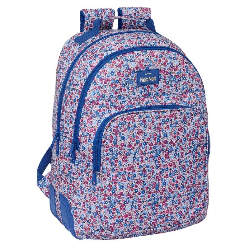 Nait Nait|Mochila Escolar Nait Nait Flores coimbra azul Azul 32 x 42 x 15 cm Nait Nait|Mochila Escolar Nait Nait Flores coimbra azul Azul 32 x 42 x 15 cm