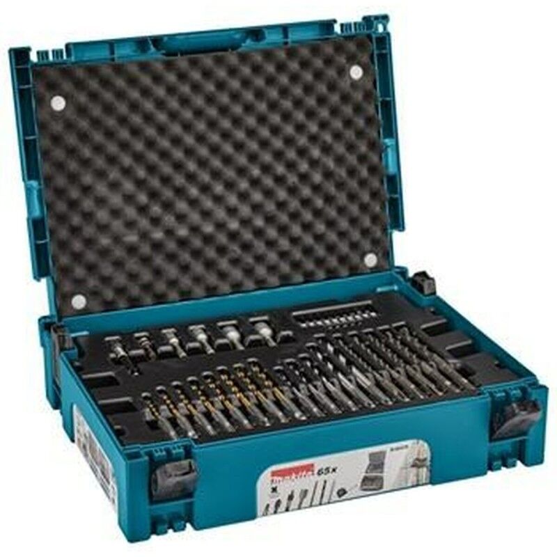 Makita|Conjunto de brocas e pontas Makita B-69478 Porta-brocas Alumínio 65 Peças Makita|Conjunto de brocas e pontas Makita B-69478 Porta-brocas Alumínio 65 Peças