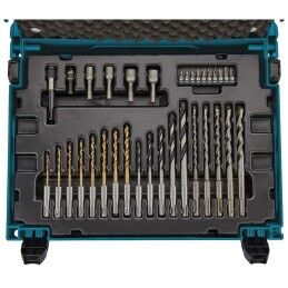 Makita|Conjunto de brocas e pontas Makita B-69478 Porta-brocas Alumínio 65 Peças