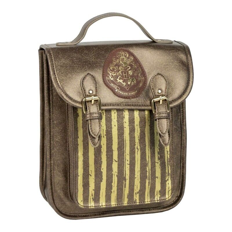 Harry Potter|Mochila Escolar Harry Potter Hogwarts Castanho 22,5 x 22,5 x 7 cm