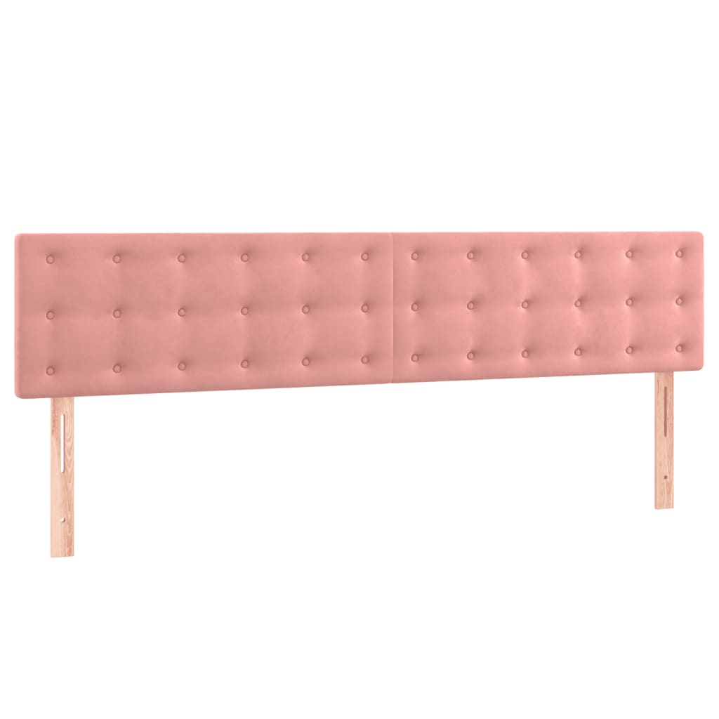 vidaXL Cama com molas/colchão 180x200 cm veludo rosa