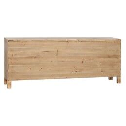 Home ESPRIT|Móvel de TV Home ESPRIT Preto Natural Abeto Madeira MDF 130 x 24 x 51 cm