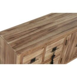 Home ESPRIT|Móvel de TV Home ESPRIT Preto Natural Abeto Madeira MDF 130 x 24 x 51 cm