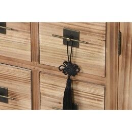 Home ESPRIT|Móvel de TV Home ESPRIT Preto Natural Abeto Madeira MDF 130 x 24 x 51 cm
