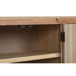 Home ESPRIT|Móvel de TV Home ESPRIT Preto Natural Abeto Madeira MDF 130 x 24 x 51 cm