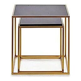 DKD Home Decor|Mesa de apoio DKD Home Decor Pele Ferro Lacado (40 x 40 x 56 cm)