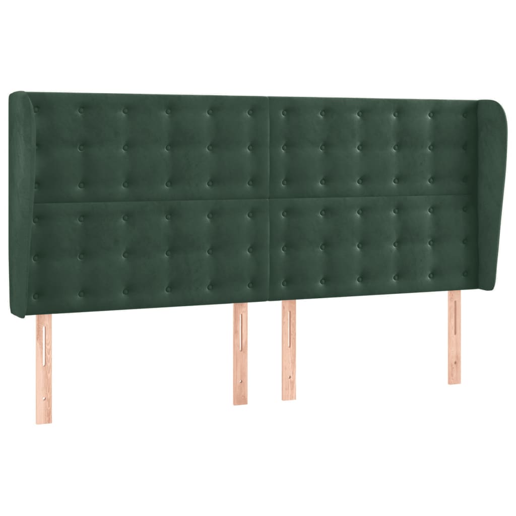 vidaXL Cama box spring c/ colchão/LED 200x200 cm veludo verde-escuro