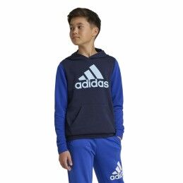 Adidas|Polar com Capuz Criança Adidas Essentials Big Logo Colorblock Azul