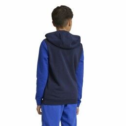 Adidas|Polar com Capuz Criança Adidas Essentials Big Logo Colorblock Azul