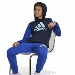 Adidas|Polar com Capuz Criança Adidas Essentials Big Logo Colorblock Azul