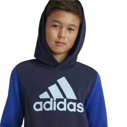 Adidas|Polar com Capuz Criança Adidas Essentials Big Logo Colorblock Azul
