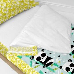 HappyFriday|Capa de Edredão com Enchimento HappyFriday Moshi Moshi Panda Garden Blue Azul 105 x 200 cm