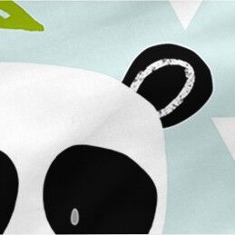 HappyFriday|Capa de Edredão com Enchimento HappyFriday Moshi Moshi Panda Garden Blue Azul 105 x 200 cm