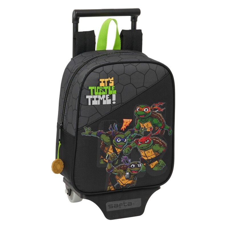 Teenage Mutant Ninja Turtles|Mochila Escolar com Rodas Teenage Mutant Ninja Turtles Preto Cinzento 22 x 27 x 10 cm